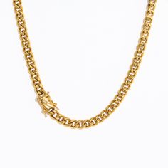 "★Material: PVD gold stainless steel ★Closure: box catch with hidden safety ★Chain style: cuban link ★Bead size: 3mm/4mm ★Length : 18\"-26\" ★Chain thickness: 1 mm ★Hypoallergenic ★Anti-Tarnish Cuban chain weight depends on the width you selected. The wider the heavier. 14mm is the heaviest. Free shipping on all U.S. orders over $35" Gold Cuban Link Chain, Cuban Link Chain Necklaces, Heavy Chain, Star Chain, Miami Cuban, Safety Chain, Link Chain Necklace, Cuban Link Chain, Cuban Chain