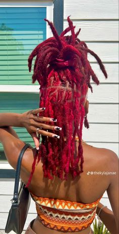 Unique Loc Styles, Color Locs, Loc Colors, Natural Locs, Loc Hairstyles, Beautiful Dreadlocks, Short Locs Hairstyles, Dreadlock Style, Dreadlock Styles