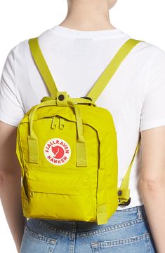 Green Kanken, Fjallraven Mini, Kanken Mini, Water Resistant Backpack, School Children, Fjallraven Kanken, Mini Backpack, Fjallraven Kanken Backpack, Scandinavian Design