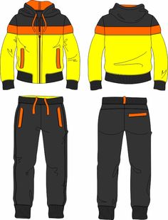 Men women man famale male unisex sport wear apparel clothes pants joggers hoodie zipper long sleve hood design template fashion pocket casual clothing Tracksuit Character Design, Sportswear Design Sketch, Tracksuit Template, Sweatpants Design Template, Technical Sports Hoodie, Sports Apparel Design, Clothing Templates, Estilo Hipster, Kids Sportswear