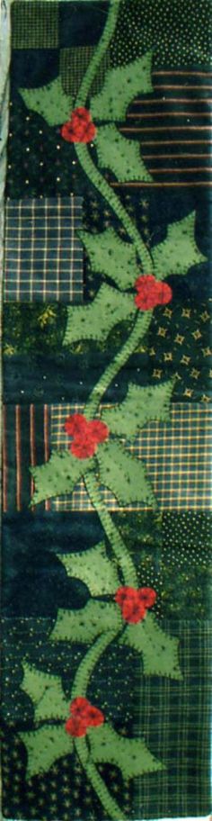 Half To Have - Bloomin Holly Fall Felt Crafts, Embroidery Things, Christmas Applique Designs, Holly Pattern