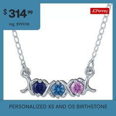 Show your love with this birthstone necklace composed of a metal framework of Xs and simulated gemstones as the Os. Ideal gift for a mother or grandmother. Made in America.Stones: Round simulated gemstonesFeatures: Personalized, Family Jewelry, Quick ShipSetting: ProngStone Cut: RoundMetal Color: WhiteChain Length: 18 InchChain Width: .7 MillimetersChain Construction: CableCare: Wipe CleanAuthenticity: Simulated StoneMetal: 10k GoldNecklace Type: Pendant NecklacesAssembled in the US from Import… Silver Gemstone Birthstone Necklace For Mother's Day, Personalized Silver Gemstone Birthstone Necklace, Personalized Silver Birthstone Necklace With Gemstone, Silver Birthstone Necklace With Gemstone For Personalized Gift, Family Jewelry, Family Jewellery, Necklace White, Birthstone Necklace, Personalized Family