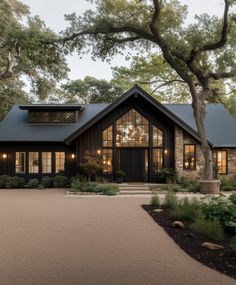 a large house that is surrounded by trees