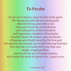 the poem to psychic is written in rainbow colors