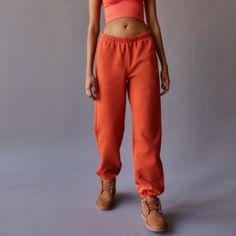 Nwt! Champion Uo Exclusive Weave Sweatpant Urban Outfitters Brass Orange Large Burnt Orange Nike Sweatpants, Casual Sports Bottoms For Fall, High Waist Fall Sweatpants With Ribbed Waistband, High-waist Fall Sweatpants With Ribbed Waistband, Fall Sportswear Bottoms With Elastic Waistband, Fall Sportswear Pants, Sportswear Pants For Fall, Sporty High-waist Sweatpants For Fall, Casual Full-length Orange Pants