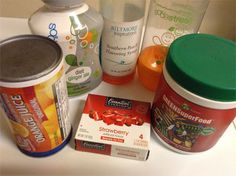 several different types of vitamins on a counter