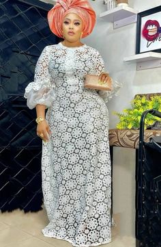 Nigerian White Lace Long Gown Styles, African Lace Dresses Nigerian Fashion Classy, Simple Lace Styles, White Lace Gown Styles Nigerian, White Lace Dress Styles Nigerian, Latest Cord Lace Gown Styles, Cord Lace Gown Styles, Lace Dress Styles Nigerian, Lace Gown Styles Nigerian