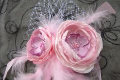 Wedding fascinator flower hairpiece brooch 2in1 Bridal bridesmaid pink blush  clip Beads Pearls Flower Hairpiece, Flowers For Sale, Flower Fascinator, Wedding Fascinators, Bridal Flower, Fabric Flowers Diy, Flowers For You, Lace Headbands, Pink Blush