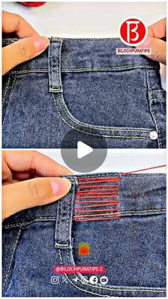 how to sew an old pair of jeans in 3 easy steps - step by step instructions