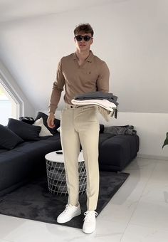 Men Outfit Semi Formal, Old Money Fits Men, Dressy Outfits Men, Semi Formal Men Outfit Aesthetic, Elegant Outfits For Men, Casual Shirts Outfit, Chinos Men Outfit, Best Casual Shirts, Polo Shirt Outfits