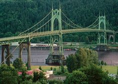 a large bridge spanning the width of a body of water