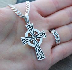 Mens Celtic cross necklace sterling silver mens irish Celtic Cross Necklace, Irish Necklace, Planetary Gear, Sterling Silver Cross Necklace, Sterling Silver Locket, Jewelry Mens, Silver Locket, Irish Jewelry, Best Dad Gifts