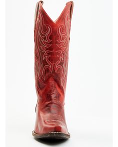 Idyllwind Women's Redhot Western Boots - Snip Toe, Red Red Western Boots For Winter, Tall Cowgirl Boots Red, Western Style Red Mid-calf Boots With Pointed Toe, Western Style Red Leather Mid-calf Boots, Red Weetern Cowboy Boots, Womens Cowgirl Boots, Heel Caps, Fragrance Gift Set, Boot Shop