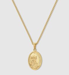 Saint Michael Pendant – Heart Made of Gold Gabriel The Archangel, St Gabriel, Saint Gabriel, St Michael Pendant, Saint Michael, Holiday Gift Sets, St Michael, Gold Plated Chains, Chain Pendants