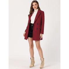 The long trench coat is shaped in a classic double-breasted cut. This soft, elegant coat with a tie around the waist detail is a classic look and will keep you warm in the cool weather. Whether you want to dress up your look or just stay warm in casual winter, it is a better choice for you. The self-tie belt style is flattering and fits more different body shapes. Winter Overcoat, Winter Outwear, Long Overcoat, Long Trench, Elegant Coats, Long Winter Coats, Long Trench Coat, Wool Peacoat, Belt Style