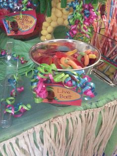 a table topped with lots of candy and candies