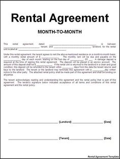 a rental agreement is shown in black and white