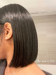 Side Part Bob Silk Press, Silk Press Natural Hair Bob Cut, Straight Short Hairstyles Black Women, Bob Cut Natural Hair Black Women, Bob Black Women Natural Hair, Natural Bob Hairstyles For Black Women, Bob Silk Press Natural Hair, Bob Hairstyles For Black Women Natural, Natural Hair Bob Cut Black Women