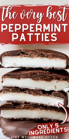 the very best peppermint patties are made with only 3 ingredients and they're