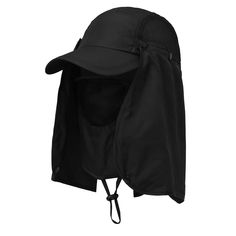 Color: black Hiking Style, Hiking Hat, Outdoor Sportswear, Degree Design, Flap Hat, Neck Cover, Sun Cap, Sun Protection Hat, Hiking Fashion