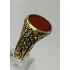 Art Deco 14k (tested) Yellow Gold Ring with Bezel Oval Carnelian, interior stamped RF Ring size: 8.5 in. Carnelian size: 13.4 mm x 12.12 mm Weight of Ring: 8.9 grams Classic Carnelian Signet Ring For Formal Events, Classic Carnelian Signet Ring For Formal Occasions, Vintage Oval Ruby Ring With Intaglio, Formal Carnelian Oval Signet Ring, Formal Oval Carnelian Signet Ring, Formal Carnelian Signet Ring With Polished Finish, Antique Carnelian Intaglio Rings, Vintage Oval Carnelian Signet Ring, Vintage Opal Ring With Polished Finish For Formal Occasions