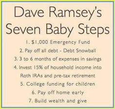 an ad for the save ramsay's seven baby steps program, with instructions on how to use it