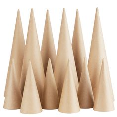 several cones are lined up on top of each other in order to form the cone