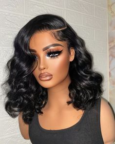 Jet Black Side Part, Side Part Bob Wig, Cutest Hairstyles, Lace Glue, Home Hair Salons, Custom Signature, Hair Braid Videos, Natural Wigs