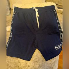 Nwt - Tommy Hilfiger Xl Mens Cotton Drawstring Shorts Casual Tommy Hilfiger Bottoms For Loungewear, Casual Tommy Hilfiger Loungewear Bottoms, Tommy Hilfiger Casual Loungewear Bottoms, Tommy Hilfiger Cotton Bottoms For Loungewear, Tommy Hilfiger Blue Shorts, Tommy Hilfiger Blue Short Length Bottoms, Tommy Hilfiger Blue Short-length Bottoms, Sporty Tommy Hilfiger Short Bottoms, Tommy Hilfiger Shorts