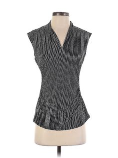 Vince Camuto Sleeveless Blouse Size: Small Tops - used. 95% POLYESTER, 5% SPANDEX, Polka Dots | Vince Camuto Sleeveless Blouse: Black Polka Dots Tops - Size Small Black Polka Dot Top, Polka Dots Tops, Black Sleeveless Blouse, Black Polka Dot, Blouse Black, Black Sleeveless, Small Tops, Sleeveless Blouse, Vince Camuto