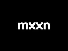 the word moxn written in white on a black background