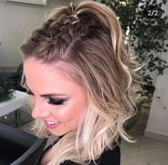 Blonde Hair Transformations, Braids With Curls, Easy Hairstyles For Long Hair, Everyday Hairstyles, Hair Transformation, Bridesmaid Hair, Hairstyles With Bangs