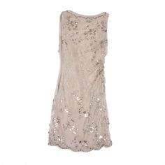 Elegant VALENTINO sleeveless cocktail dress in silver lace embroidered with metallic sequins lined (2 times) with beige silk chiffon, draped on the left side. It closes with a zipper on the right side. Size 36FR. Made in Italy. In very good condition. A small tear of 3 cm of the lace in the back (see photo) Dimensions flat: chest 38 cm. waist 33 cm. hips 39 cm, depth of the bottom 45 cm. Bday Dress, Funky Clothes, Beige Silk, Funky Outfits, Photo Dimensions, Silver Lace, Diy Keychain, Silver Dress, Dark Fashion