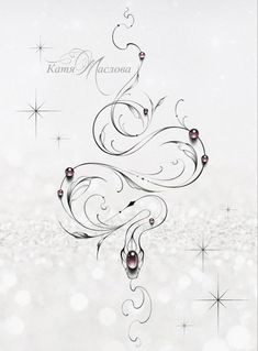 a white christmas card with ornaments and stars on the side, in black and white