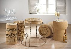 wine corks are stacked on top of each other