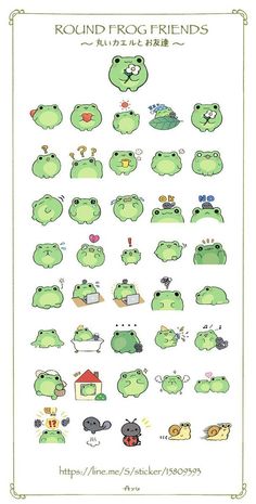 the frog sticker sheet is shown in green and has many different kinds of animals on it