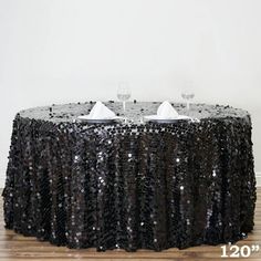 Create a dazzling look for your event with 120" big payette sequin round tablecloths from Balsa Circle! WHAT YOU GET: Each order is for one (1) 120" round tablecloth. Each tablecloth measures 120" in diameter. Sequins size: 0.7" or 18 mm. Edges are hemmed. Material: Fabric covered with big shiny round sequins. Fabric Care: Do not dry clean or machine wash. Wipe with a soft damp cloth.. Other decorations are not included. Our new sequin round tablecloths will help you to create an elegant and unique look for your event! Perfect for special occasions or events, this tablecloth with rich texture will beautifully dress up your tables. PLEASE NOTE: This item can be returned to Walmart stores, where items will then be returned to Balsa Circle, LLC. Return shipping fees still apply. Size: 120". All Black Affair, Sequin Tablecloth Wedding, 120 Round Tablecloth, Head Tables, Sequin Tablecloth, Gatsby Theme, Large Sequins, Bridal Table, Banquet Party