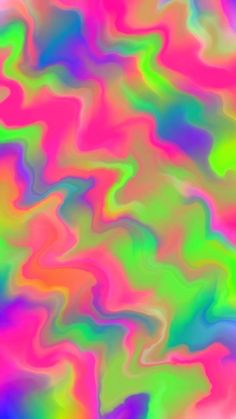 an abstract background with multicolored waves and swirls in pink, green, blue, yellow, and orange