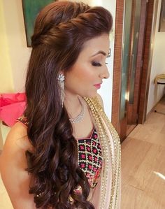 Indian Party Hairstyles, Fashionable Hairstyles, Bridal Hairdo