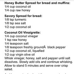 the recipe for honey butter spread on bread and muffins is shown in white