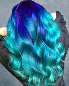 Mermaid Hair Color Ideas, Aquamarine Hair, Mermaid Hair Color, Blue Ombre Hair, Rainbow Hair Color, Beautiful Hair Color, Pretty Hair Color, Hairstyle Tutorial, Hair Color Blue