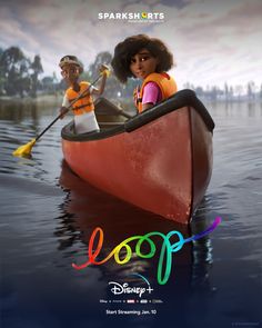 the poster for loop shows two people in a canoe