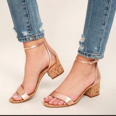 Steve Madden Irennee-C Rose Gold Heels Brand New Size: 6.5 Comes With Box Heel Height: 2 Inches Rose Gold Shoes, Heels Steve Madden, Rose Gold Heels, Next Shoes, Steve Madden Heels, Slip On Pumps, Ankle Strap Pumps, Cute Sandals, Gold Heels