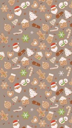 christmas cookies and snowmen on grey background