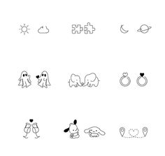 the different types of icons are shown in this drawing tool sheet, which shows how to draw