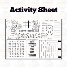 an activity sheet for kids to learn how to read the alphabet and numbers with pictures