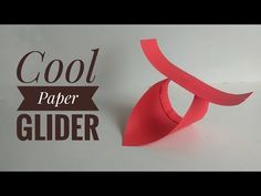 an origami sculpture made out of red paper with the words cool paper glider