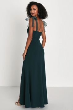 Shop Green Dresses for Women | Dark Green, Forest Green, Sage Dresses - Lulus Dark Green Maxi Dress, Green Lace Maxi Dress, Mermaid Maxi Skirt, Short Skater Dress, Green Evening Gowns, Mermaid Maxi Dress, Green Formal Dresses, Long Green Dress, Maid Of Honour Dresses