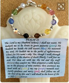 Jesus Bracelet, Faith Bracelet, Homemade Bracelets, Psalm 23