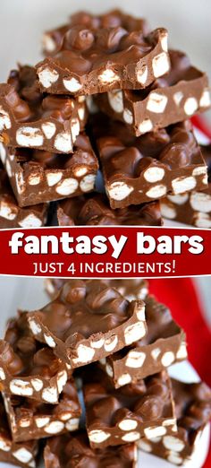 These sensational Fantasy Bars take just 5 minutes and 4 ingredients! Supremely decadent, these easy bars have a fudge like consistency and rich, chocolate flavor. It's the ultimate combination of chocolate, peanut butter, and butterscotch that really takes this recipe over the top! // Mom On Timeout Fantasy Bars, Easy Bars, Chocolate Fantasy, Dessert Halloween, Simple Desserts, Mom On Timeout